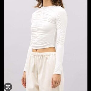 Toit volant totty top White large NWT